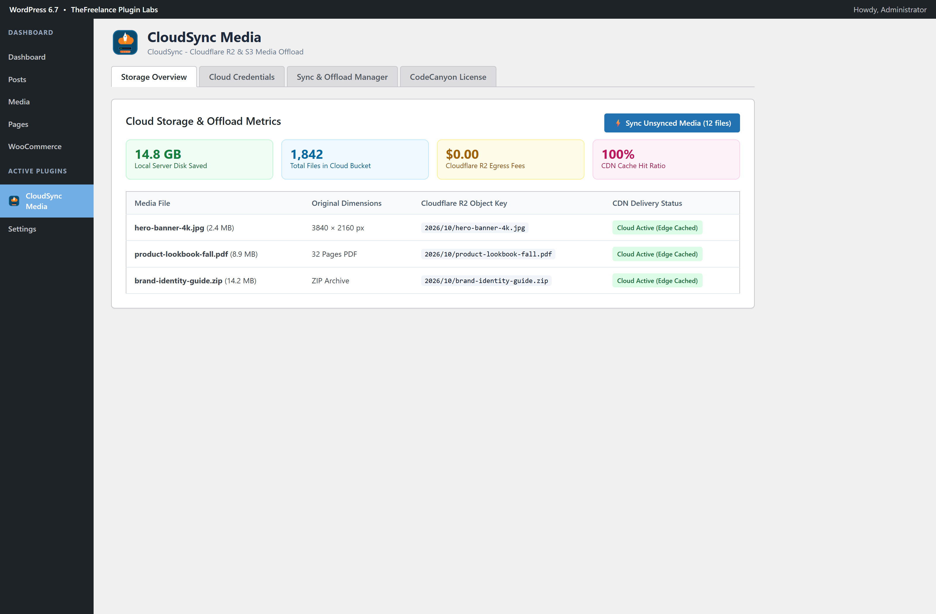 CloudSync Media Dashboard