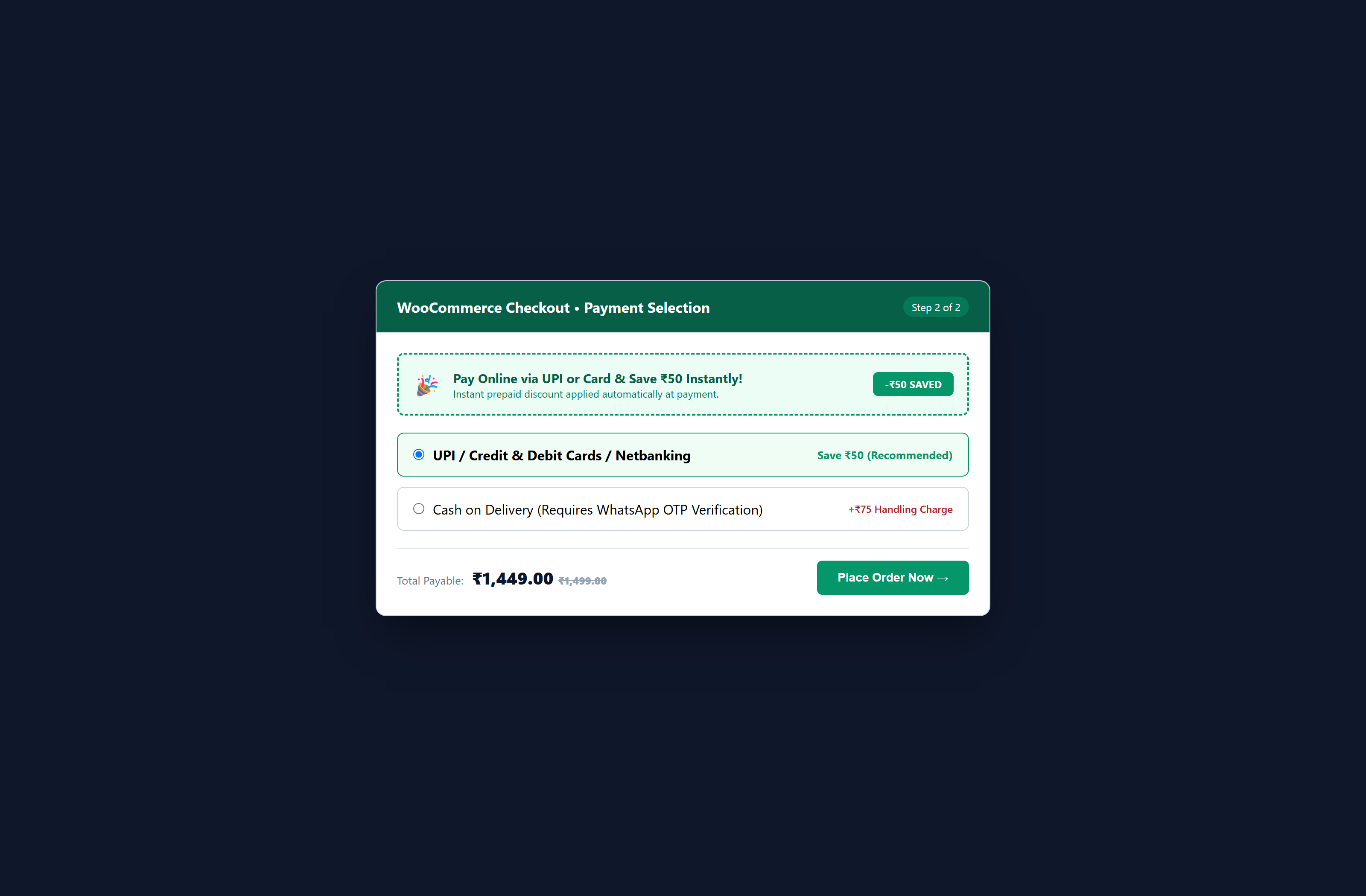 PayShield COD WordPress Admin Dashboard